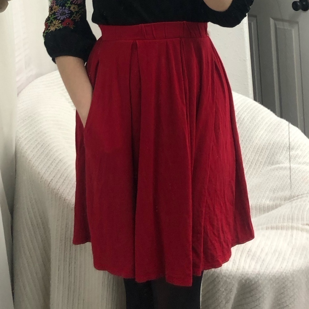 Red circle skirt